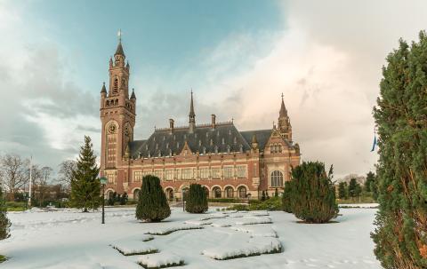 Peace Palace in the winter